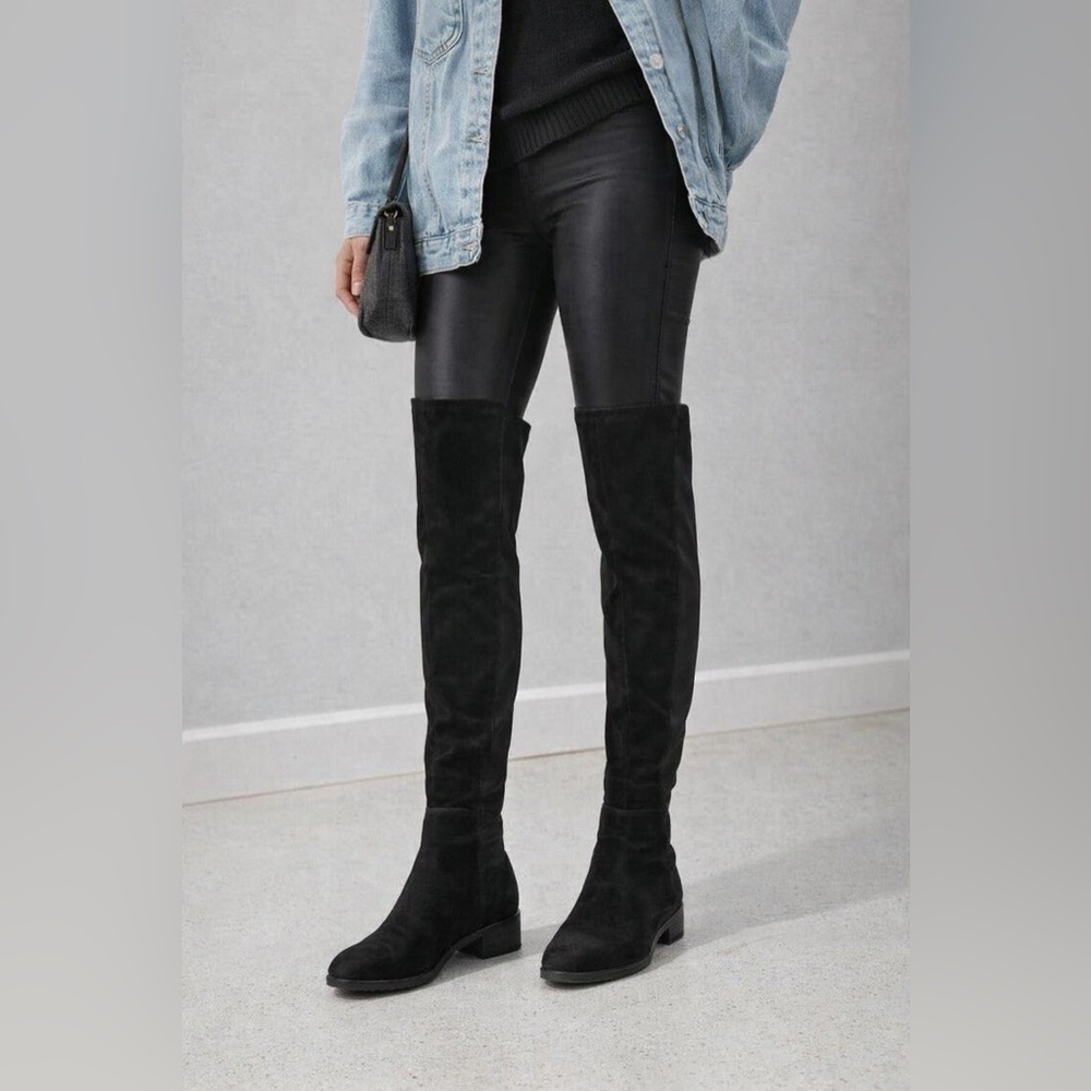 Blondo 'Eden' Over the Knee Waterproof Stretch Boot Black Suede size 8M